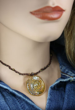 Halskette "Ammonit-Silberschimmer"