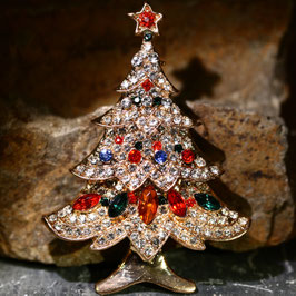 Brosche "Glitzerbaum"