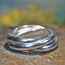 Silberring "Dreierlei"