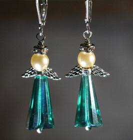 Schutzengel "Petrol-Silber"