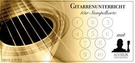 Gitarrenstunden / Guitar Lesson (DE / EN) - 10er-Karte