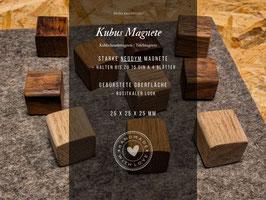 Magnet Kubus / Amerik. Nussbaum / für Magnettafel / Kühlschrankmagnet