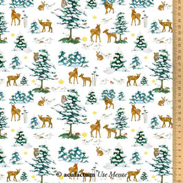 Winterwald - 145 cm breit 100% Baumwolle, bitte Einlauf beachten Stoff nicht lange der Sonne aussetzen Waschbar bei 30 Grad, nicht schleudern, 145gr/m²Oeko-Tex®-Standard 100