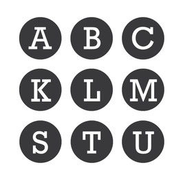 Collection bouton image Initiales