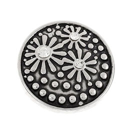 Bouton pression strass blanc 3
