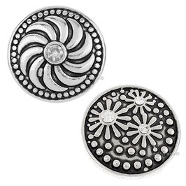 Boutons Métal Strass Blanc