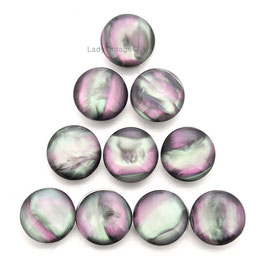 Boutons Nacré Noir et rose