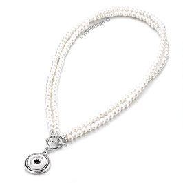 Collier perles blanc