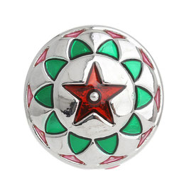 Bouton métal multicolore - étoile