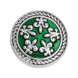 Bouton pression métal vert royal