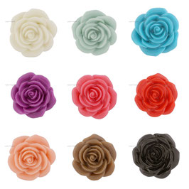 Boutons Fleurs résine