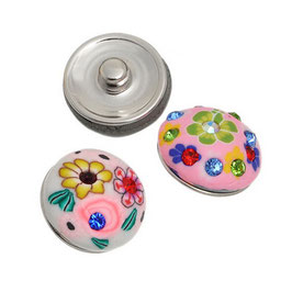 Boutons Fimo fleuris
