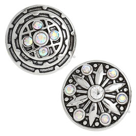 Boutons Métal Strass MultiColore