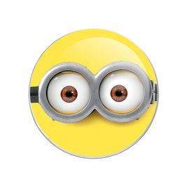 Bouton pression image minion visage