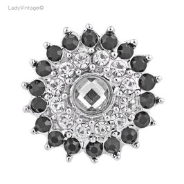 Bouton pression strass luxe