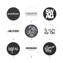 Collection bouton image Caractères