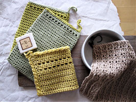 WASCHTUCH SET | PFLEGE SET | WASCHLAPPEN | WASCHHANDSCHUH | SEIFE _ gehäkelt
