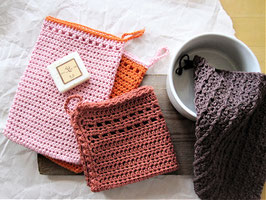 WASCHTUCH SET | PFLEGE SET | WASCHLAPPEN | WASCHHANDSCHUH | SEIFE _ gehäkelt