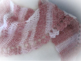 VINTAGE VICTORIAN SCARF | ROMANTIC SCARF | Romantisches leichtes Schaltuch mit Fächerkante _ gehäkelt ♥