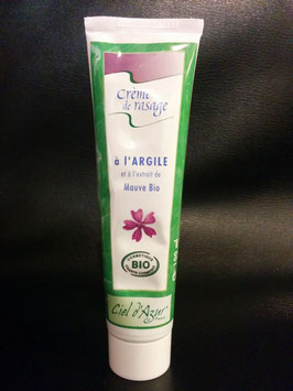 Crème de rasage à l'argile et Mauve bio 100 ml