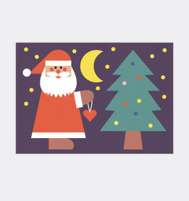 Weihnachten Weihnachtsmann schmückt