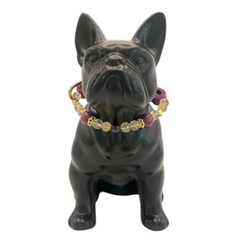 Handgefertigtes Edelstein-Hundehalsband - personalisierbar & edel MIT CITRIN, RUBIN, UND GRANAT