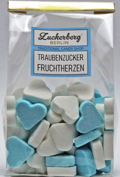 Traubenzucker Fruchtherzen Blau-Weiß