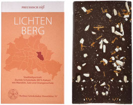 Lichtenberg-Mandel, Salz & Orange in dunkler Schokolade