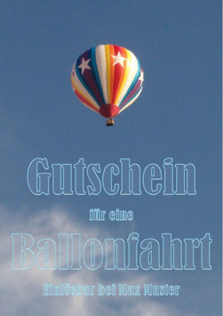 Gutschein für eine Ballonfahrt