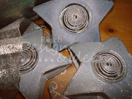 Weihnachtssterne silber-blau