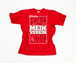 München Meine Stadt Mein Verein Meine Liebe Stern Shirt Rot