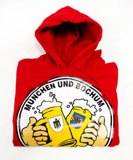 München Bochum Freundschaft Bier Hoodie Rot