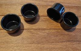 Kerzentüllen/Kerzenhalter für Stabkerzen D bis 2,2 cm in schwarz und silber