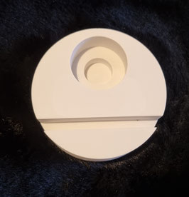 Silikonform Teelicht- & Stabkerzenhalter mit Einschiebleiste Gießform DIY