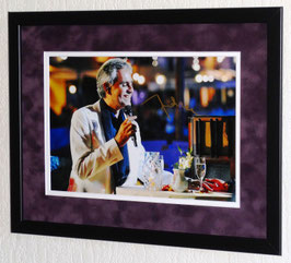 Andrea Bocelli originally hand signed photo - Premium Framed + COA