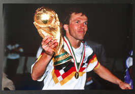 Lothar Matthäus originally hand signed photo (1990 World Champion) + COA