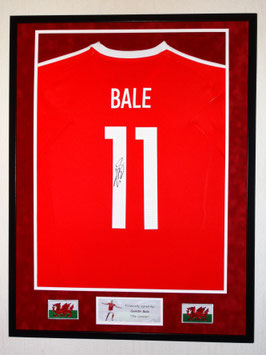 Gareth Bale hand signed Wales EURO 2016 Jersey - Premium framed  + COA