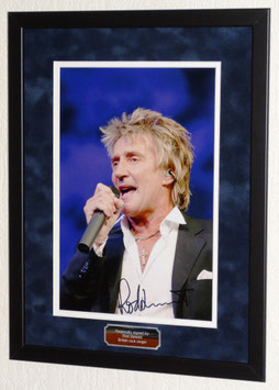 Rod Stewart originally hand signed photo - Premium Framed + COA