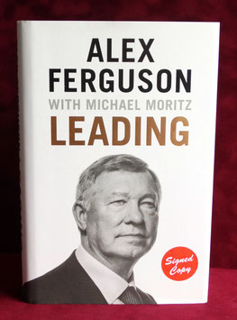 Alex Ferguson original hand signed book "Leading" + COA
