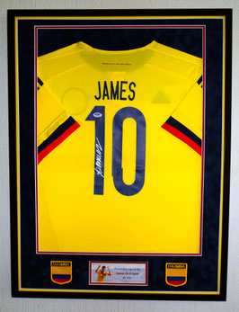 James Rodriguez hand signed Colombia Jersey - Premium framed  + COA