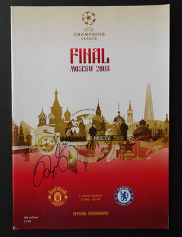 *RARE*  Ryan Giggs originally hand signed 2008 Champions League Final Programme  (Manchester United legend ) + COA