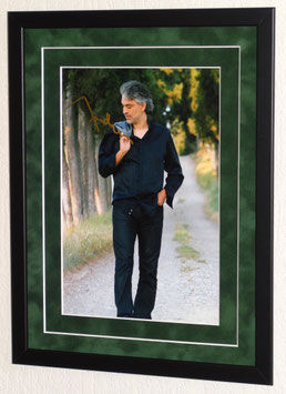 Andrea Bocelli originally hand signed photo - Premium Framed + COA