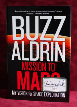 *RARE* Buzz Aldrin original hand signed book "Mission to Mars" + COA PSA