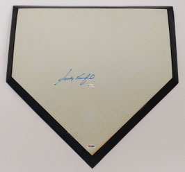 *RARE* Sandy Koufax originally hand signed Home Plate Base (1979 Hall of Fame) + PSA/DNA LOA