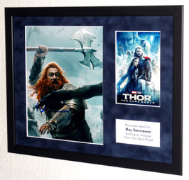 Ray Stevenson (RIP) originally hand signed photo (Volstagg - Thor) - Premium Framed + COA