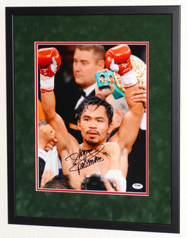 Manny "Pacman" Pacquiao originally hand signed photo - Premium Framed + PSA COA