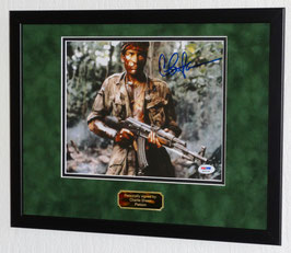 Charlie Sheen  originally hand signed photo (Platoon) - Premium Framed + COA PSA