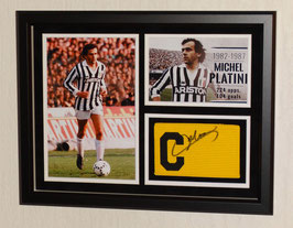 Platini, Michel (Juventus) hand signed captains armband *RARE*  - Premium Framed + COA