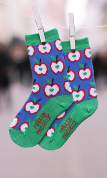 Kindersocken Äpfelchen blau