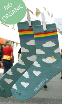 Wolke Regenbogen Socke Kinder